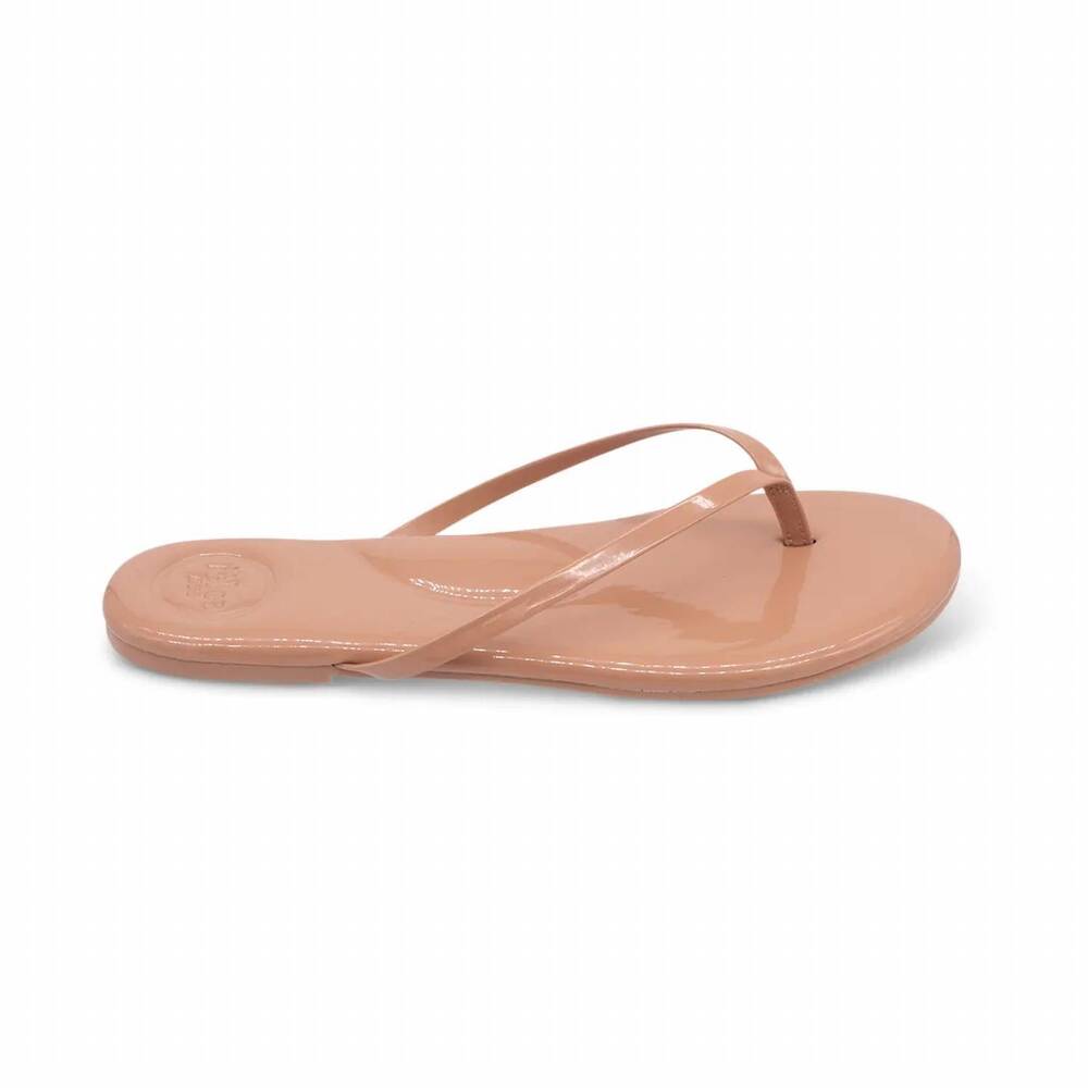 NEW SOLEI SEA women's indie flip flop sandals in nude